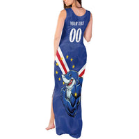 Custom Cape Verde Football Tank Maxi Dress Tubaroes Azuis Make History - Wonder Print Shop