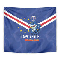 Cape Verde Football Tapestry Tubaroes Azuis Make History - Wonder Print Shop