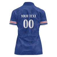Custom Cape Verde Football Women Polo Shirt Tubaroes Azuis Make History - Wonder Print Shop