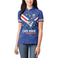 Custom Cape Verde Football Women Polo Shirt Tubaroes Azuis Make History - Wonder Print Shop