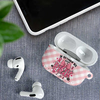 In October We Wear Pink AirPods Case Pink Pretty Bow Pastel Gingham - Wonder Print Shop