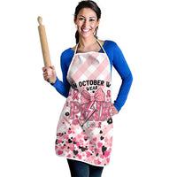In October We Wear Pink Apron Pink Pretty Bow Pastel Gingham - Wonder Print Shop
