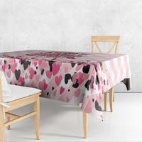In October We Wear Pink Tablecloth Pink Pretty Bow Pastel Gingham - Wonder Print Shop