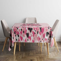 In October We Wear Pink Tablecloth Pink Pretty Bow Pastel Gingham - Wonder Print Shop