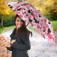 In October We Wear Pink Umbrella Pink Pretty Bow Pastel Gingham - Wonder Print Shop