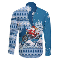 Custom Louisiana Christmas Family Matching Mermaid Dress and Hawaiian Shirt Santa Claus Riding Motorcycle With Pelican - Wonder Print Shop