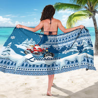 Custom Louisiana Christmas Sarong Santa Claus Riding Motorcycle With Pelican - Wonder Print Shop