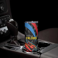 Custom Antigua and Barbuda Cricket Skinny Tumbler Falcons Flying High - Wonder Print Shop