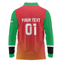 Custom Guyana Cricket Amazon Warriors Long Sleeve Polo Shirt All The Way Champions - Wonder Print Shop