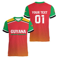 Custom Guyana Cricket Amazon Warriors Women V-Neck T-Shirt All The Way Champions - Wonder Print Shop