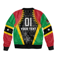 Custom Saint Kitts and Nevis Cricket Patriots Bomber Jacket St Kitts Nevis in Our Blood - Wonder Print Shop