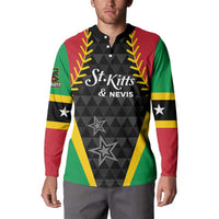 Custom Saint Kitts and Nevis Cricket Patriots Button Sweatshirt St Kitts Nevis in Our Blood - Wonder Print Shop