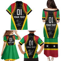 Custom Saint Kitts and Nevis Cricket Patriots Family Matching Puletasi and Hawaiian Shirt St Kitts Nevis in Our Blood - Wonder Print Shop
