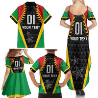 Custom Saint Kitts and Nevis Cricket Patriots Family Matching Summer Maxi Dress and Hawaiian Shirt St Kitts Nevis in Our Blood - Wonder Print Shop