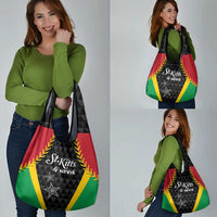 Saint Kitts and Nevis Cricket Patriots Grocery Bag St Kitts Nevis in Our Blood