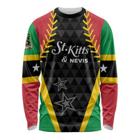 Custom Saint Kitts and Nevis Cricket Patriots Long Sleeve Shirt St Kitts Nevis in Our Blood - Wonder Print Shop