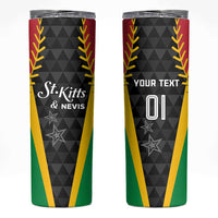 Custom Saint Kitts and Nevis Cricket Patriots Skinny Tumbler St Kitts Nevis in Our Blood - Wonder Print Shop