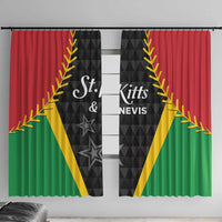 Saint Kitts and Nevis Cricket Patriots Window Curtain St Kitts Nevis in Our Blood - Wonder Print Shop