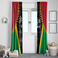 Saint Kitts and Nevis Cricket Patriots Window Curtain St Kitts Nevis in Our Blood - Wonder Print Shop