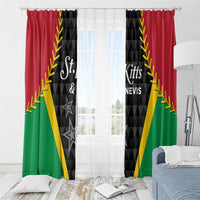 Saint Kitts and Nevis Cricket Patriots Window Curtain St Kitts Nevis in Our Blood - Wonder Print Shop