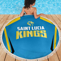 Saint Lucia Cricket Beach Blanket St Lucia Stars Champions 2024 - Wonder Print Shop