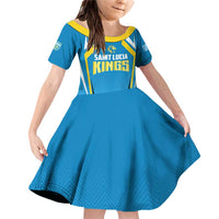 Custom Saint Lucia Cricket Family Matching Off Shoulder Short Dress and Hawaiian Shirt St Lucia Stars Champions 2024 - Wonder Print Shop