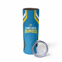 Custom Saint Lucia Cricket Skinny Tumbler St Lucia Stars Champions 2024 - Wonder Print Shop