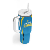 Custom Saint Lucia Cricket Tumbler With Handle St Lucia Stars Champions 2024 - Wonder Print Shop