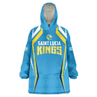 Custom Saint Lucia Cricket Wearable Blanket Hoodie St Lucia Stars Champions 2024 - Wonder Print Shop