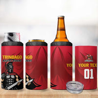 Custom Trinidad and Tobago Cricket Knight Riders 4 in 1 Can Cooler Tumbler Trinbago Wave The Red - Wonder Print Shop
