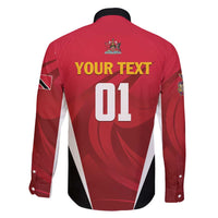 Custom Trinidad and Tobago Cricket Knight Riders Family Matching Short Sleeve Bodycon Dress and Hawaiian Shirt Trinbago Wave The Red - Wonder Print Shop