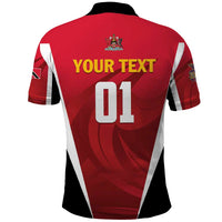 Custom Trinidad and Tobago Cricket Knight Riders Polo Shirt Trinbago Wave The Red - Wonder Print Shop