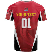Custom Trinidad and Tobago Cricket Knight Riders T Shirt Trinbago Wave The Red - Wonder Print Shop