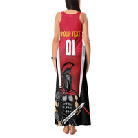 Custom Trinidad and Tobago Cricket Knight Riders Tank Maxi Dress Trinbago Wave The Red - Wonder Print Shop