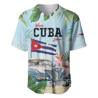 Personalized Viva Cuba Libre Baseball Jersey Libre Car Tropical Style - Wonder Print Shop