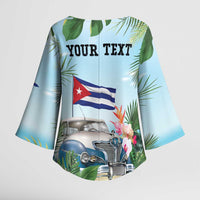 Personalized Viva Cuba Libre Kimono Sleeve Blouse Libre Car Tropical Style - Wonder Print Shop