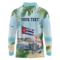 Personalized Viva Cuba Libre Long Sleeve Polo Shirt Libre Car Tropical Style - Wonder Print Shop