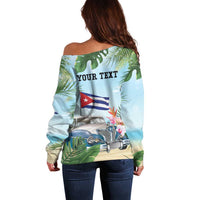 Personalized Viva Cuba Libre Off Shoulder Sweater Libre Car Tropical Style - Wonder Print Shop