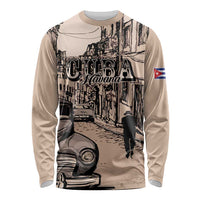 Personalized Cuba Havana Long Sleeve Shirt Libre Car Retro Style - Wonder Print Shop