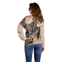 Personalized Cuba Havana Off Shoulder Sweater Libre Car Retro Style - Wonder Print Shop