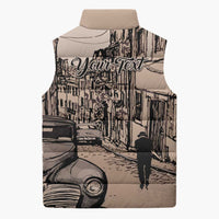 Personalized Cuba Havana Sleeveless Puffer Jacket Libre Car Retro Style - Wonder Print Shop