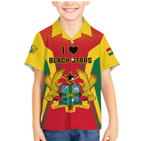 Ghana Football Family Matching Mermaid Dress and Hawaiian Shirt I Love Black Stars - Wonder Print Shop