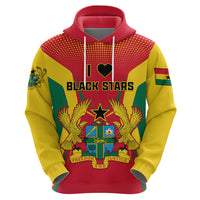 Ghana Football Hoodie I Love Black Stars - Wonder Print Shop