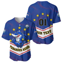 Cape Verde Football Baseball Jersey Come On Tubaroes Azuis - Wonder Print Shop