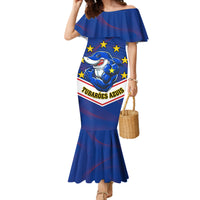 Cape Verde Football Family Matching Mermaid Dress and Hawaiian Shirt Come On Tubaroes Azuis - Wonder Print Shop