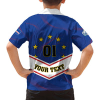 Cape Verde Football Family Matching Puletasi and Hawaiian Shirt Come On Tubaroes Azuis - Wonder Print Shop