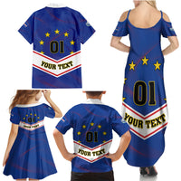 Cape Verde Football Family Matching Summer Maxi Dress and Hawaiian Shirt Come On Tubaroes Azuis - Wonder Print Shop