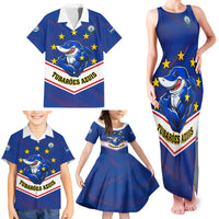 Cape Verde Football Family Matching Tank Maxi Dress and Hawaiian Shirt Come On Tubaroes Azuis - Wonder Print Shop