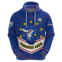 Cape Verde Football Hoodie Come On Tubaroes Azuis - Wonder Print Shop
