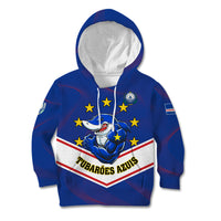 Cape Verde Football Kid Hoodie Come On Tubaroes Azuis - Wonder Print Shop